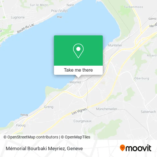 Mémorial Bourbaki Meyriez map