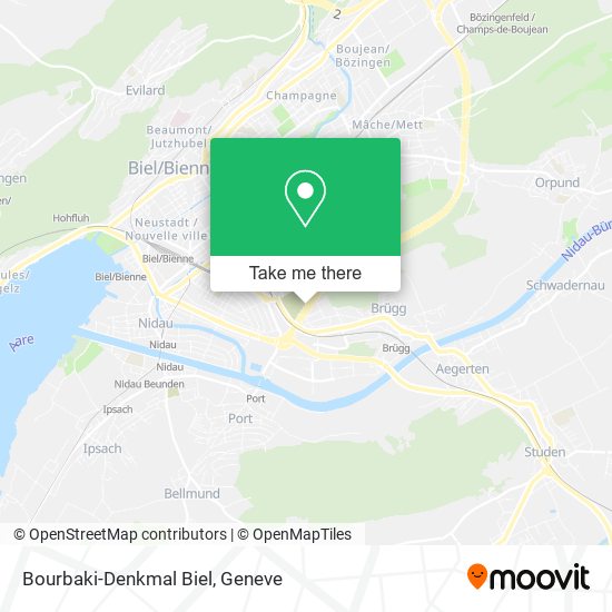 Bourbaki-Denkmal Biel map