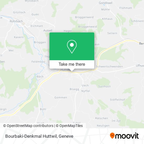 Bourbaki-Denkmal Huttwil map