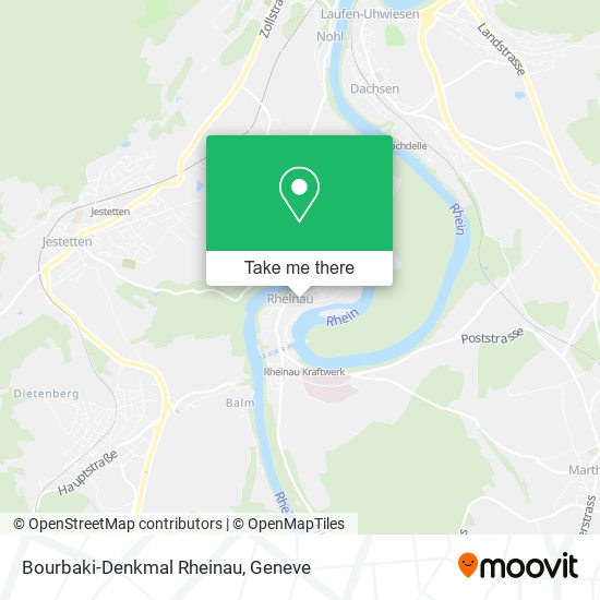 Bourbaki-Denkmal Rheinau map