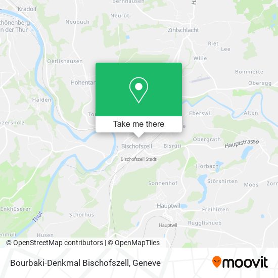 Bourbaki-Denkmal Bischofszell map