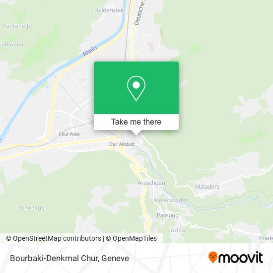 Bourbaki-Denkmal Chur map