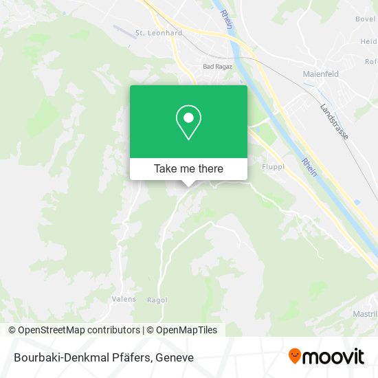 Bourbaki-Denkmal Pfäfers map