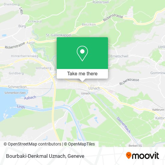 Bourbaki-Denkmal Uznach map