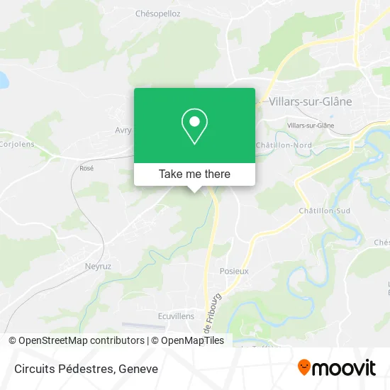 Circuits Pédestres map