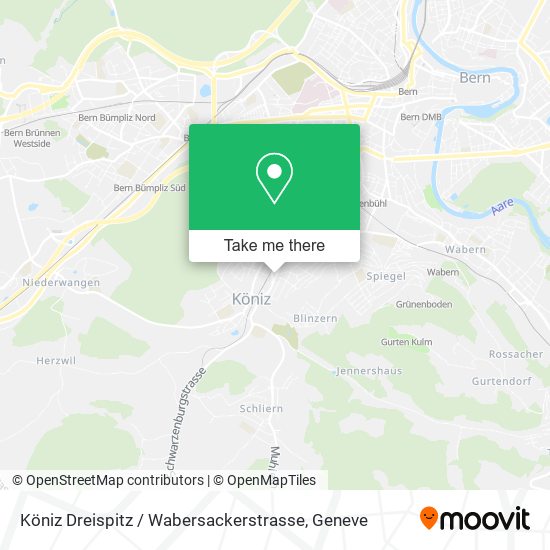 Köniz Dreispitz / Wabersackerstrasse map
