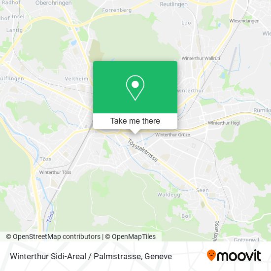 Winterthur Sidi-Areal / Palmstrasse map