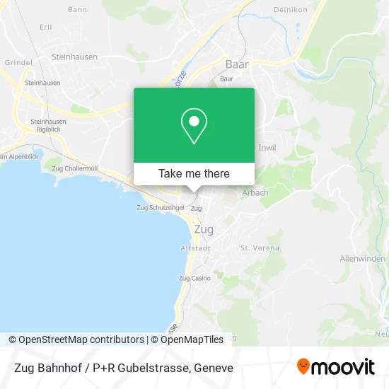 Zug Bahnhof / P+R Gubelstrasse map