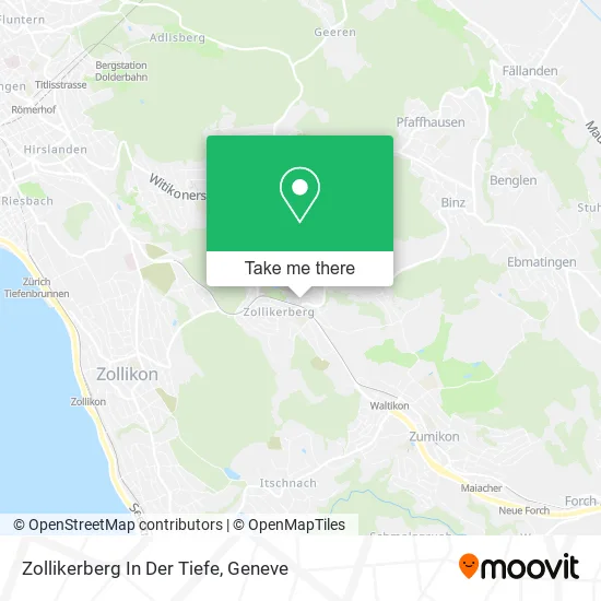Zollikerberg In Der Tiefe map
