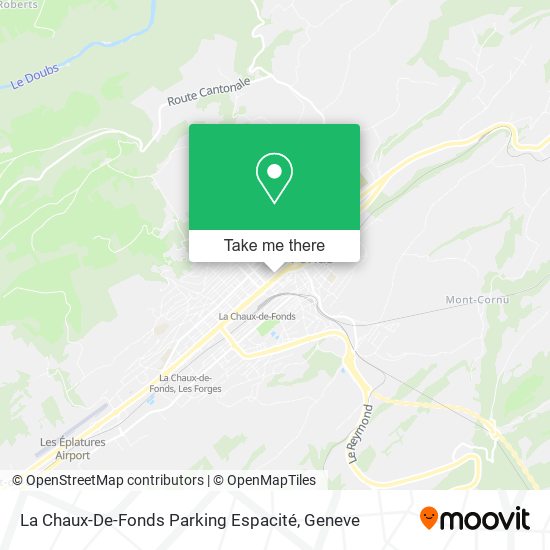 La Chaux-De-Fonds Parking Espacité map