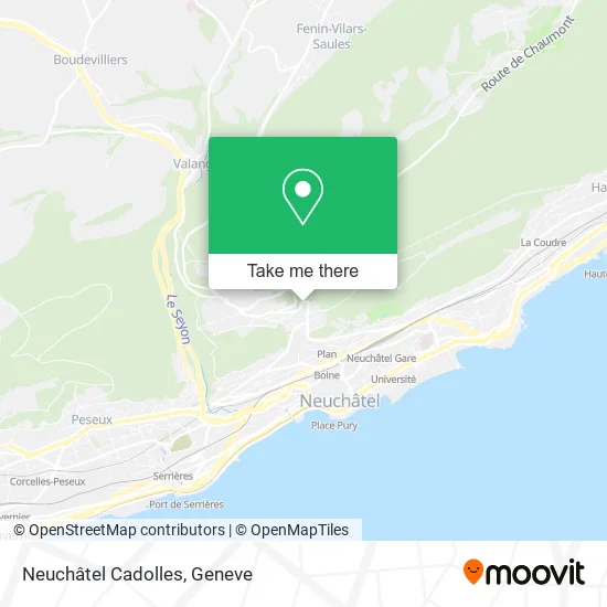 Neuchâtel Cadolles map