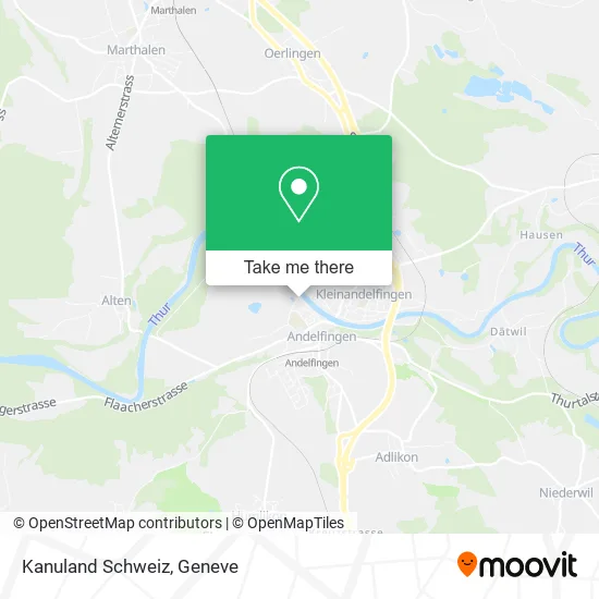 Kanuland Schweiz map