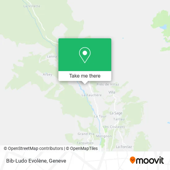 Bib-Ludo Evolène map