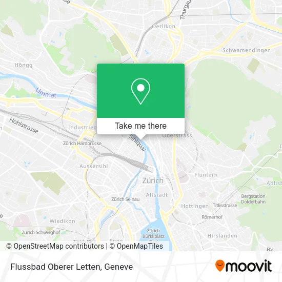 Flussbad Oberer Letten map