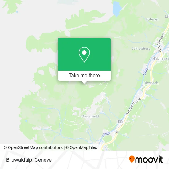 Bruwaldalp map