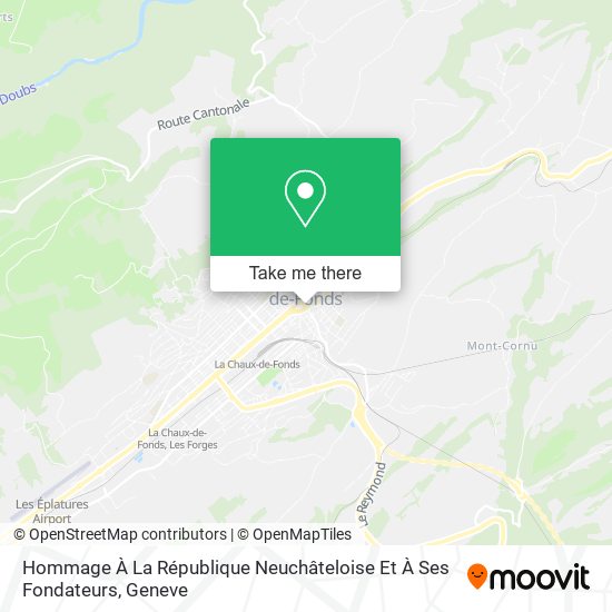 Hommage À La République Neuchâteloise Et À Ses Fondateurs map