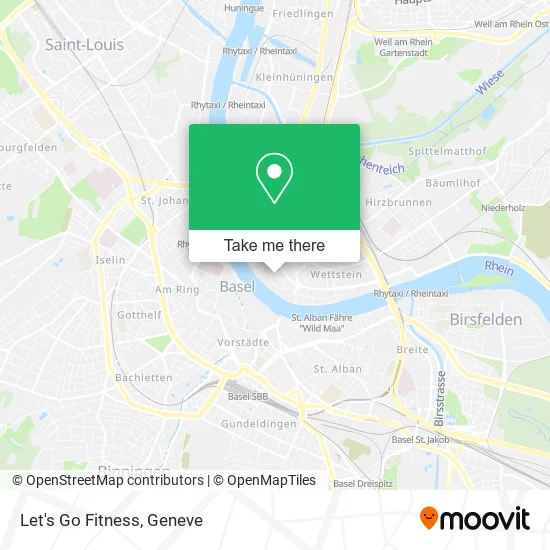 Let's Go Fitness map