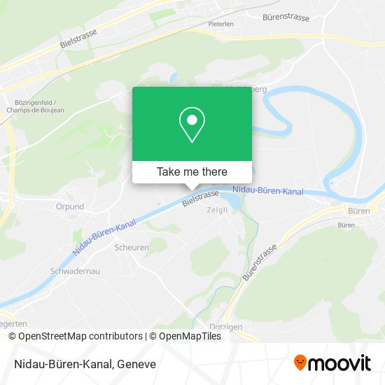 Nidau-Büren-Kanal map