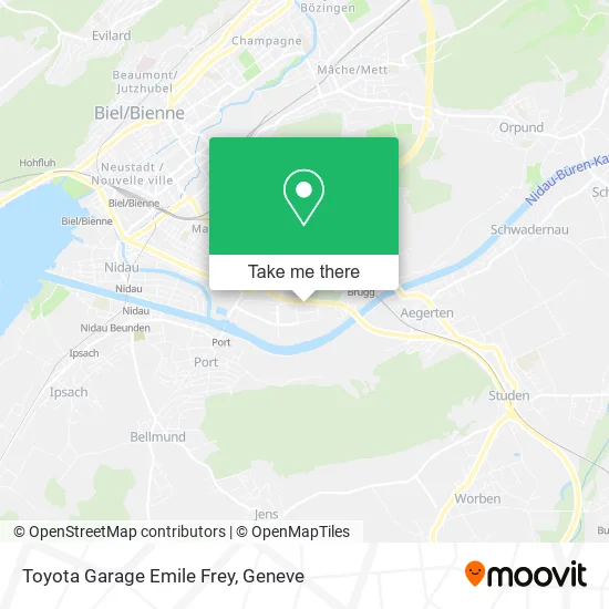 Toyota Garage Emile Frey map