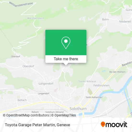 Toyota Garage Peter Martin map