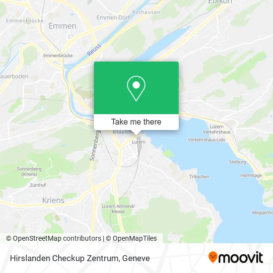 Hirslanden Checkup Zentrum map