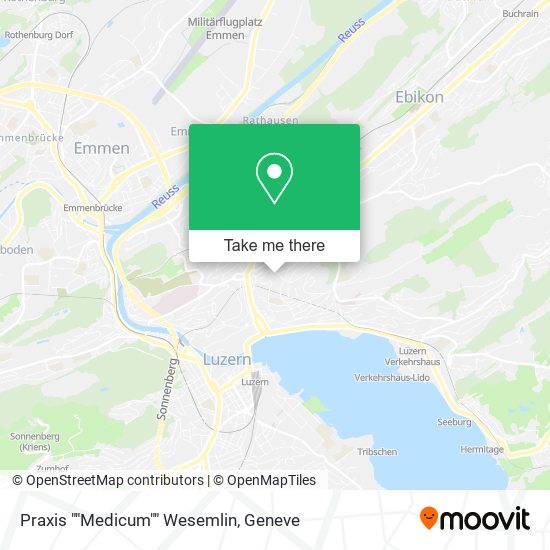 Praxis ""Medicum"" Wesemlin map