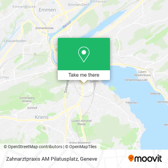 Zahnarztpraxis AM Pilatusplatz map