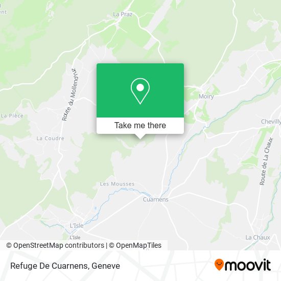 Refuge De Cuarnens map