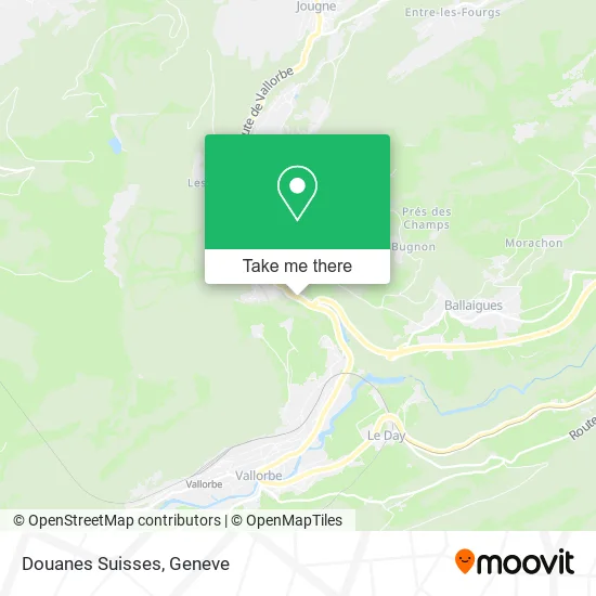 Douanes Suisses map