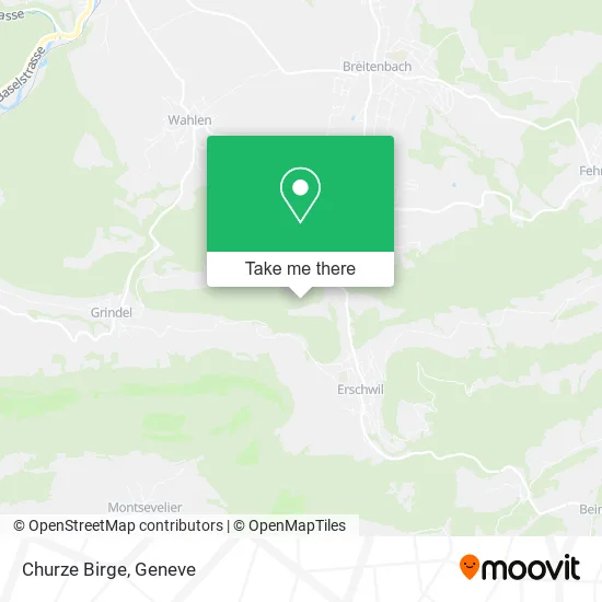 Churze Birge map