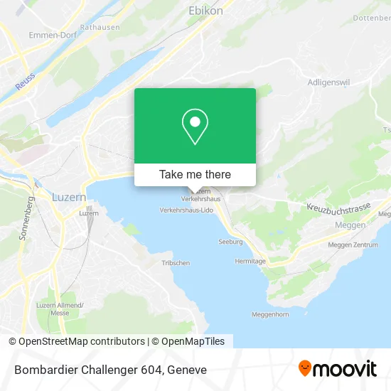 Bombardier Challenger 604 map