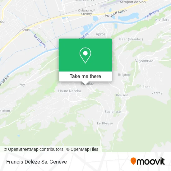 Francis Délèze Sa map