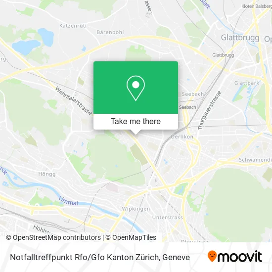Notfalltreffpunkt Rfo / Gfo Kanton Zürich map