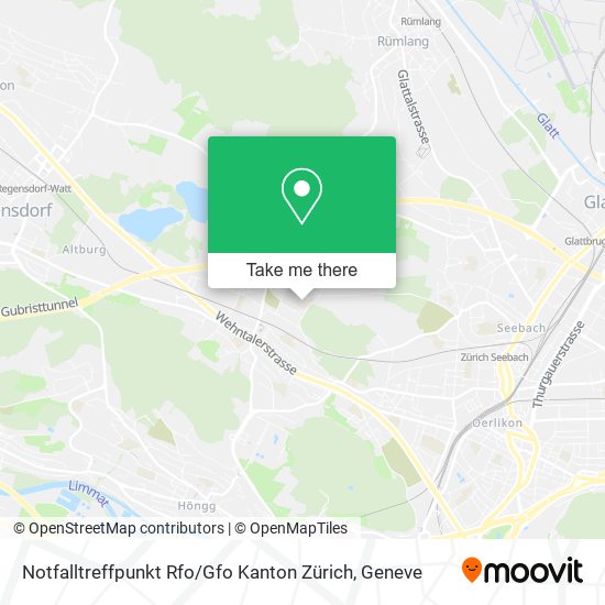 Notfalltreffpunkt Rfo / Gfo Kanton Zürich map
