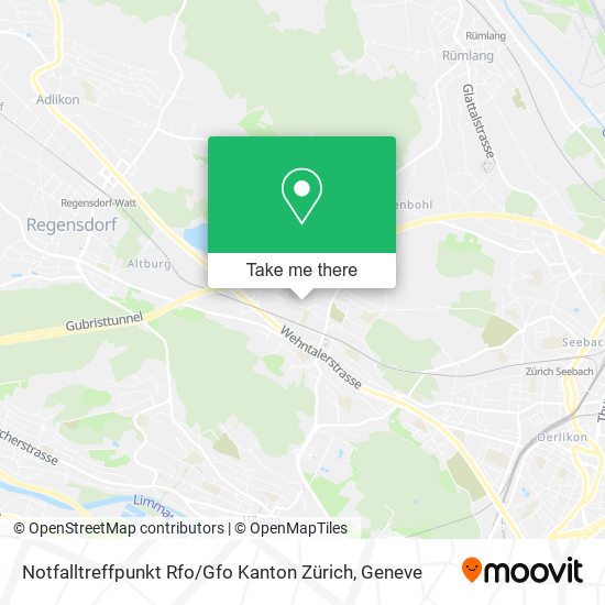 Notfalltreffpunkt Rfo / Gfo Kanton Zürich map