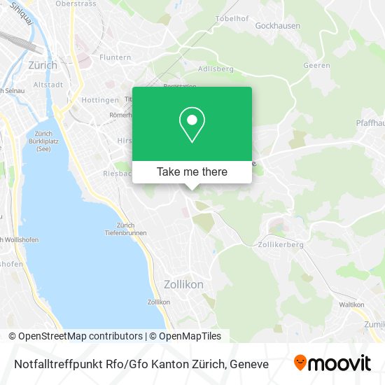 Notfalltreffpunkt Rfo / Gfo Kanton Zürich map