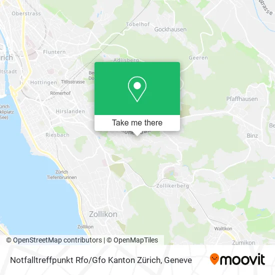 Notfalltreffpunkt Rfo / Gfo Kanton Zürich map