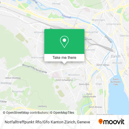 Notfalltreffpunkt Rfo / Gfo Kanton Zürich plan