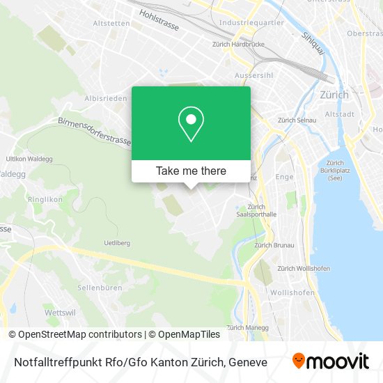 Notfalltreffpunkt Rfo / Gfo Kanton Zürich map