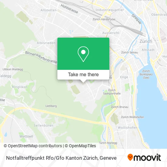 Notfalltreffpunkt Rfo / Gfo Kanton Zürich map