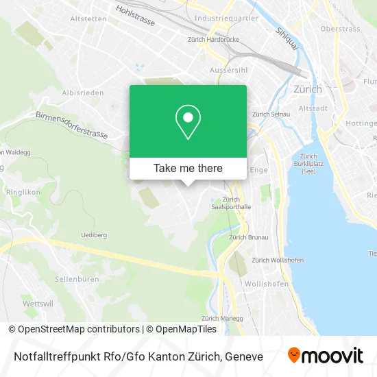Notfalltreffpunkt Rfo / Gfo Kanton Zürich map