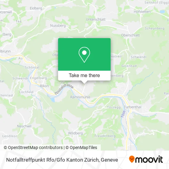 Notfalltreffpunkt Rfo / Gfo Kanton Zürich map