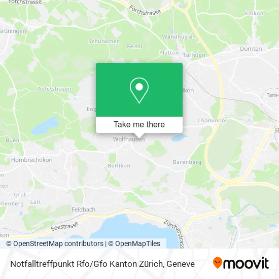 Notfalltreffpunkt Rfo / Gfo Kanton Zürich map
