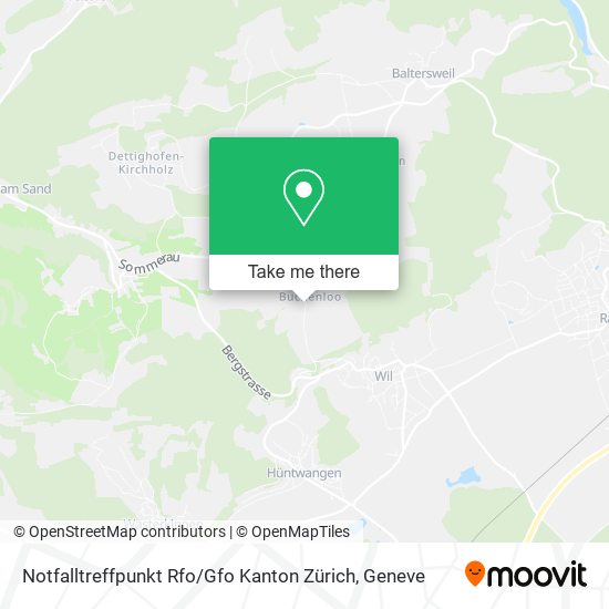 Notfalltreffpunkt Rfo / Gfo Kanton Zürich map