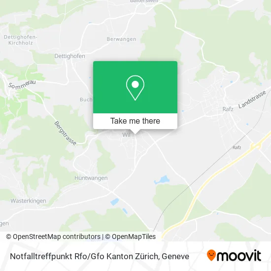 Notfalltreffpunkt Rfo / Gfo Kanton Zürich map