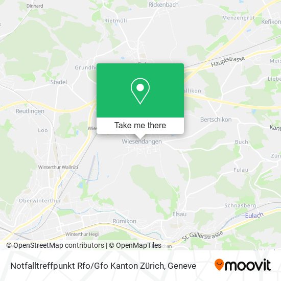 Notfalltreffpunkt Rfo / Gfo Kanton Zürich map
