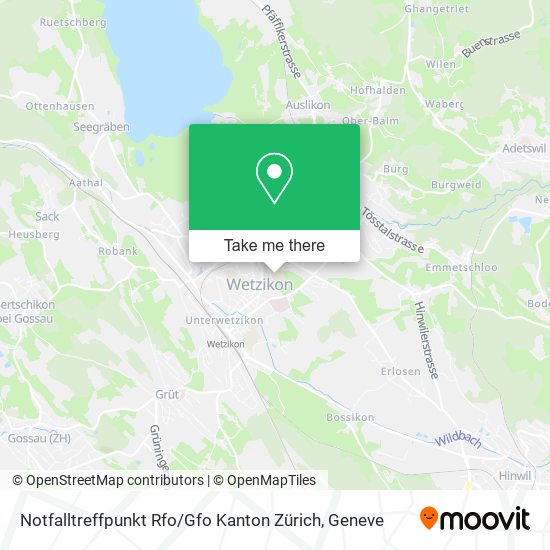 Notfalltreffpunkt Rfo / Gfo Kanton Zürich map