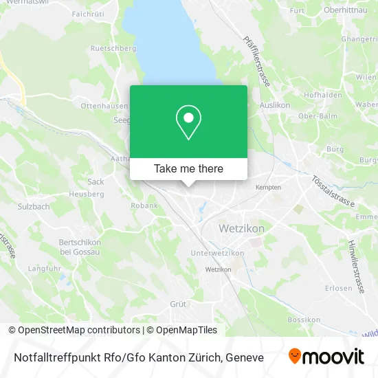 Notfalltreffpunkt Rfo / Gfo Kanton Zürich map