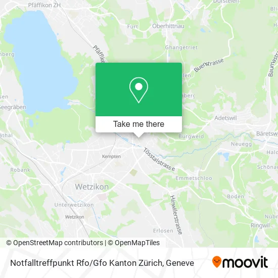Notfalltreffpunkt Rfo / Gfo Kanton Zürich map