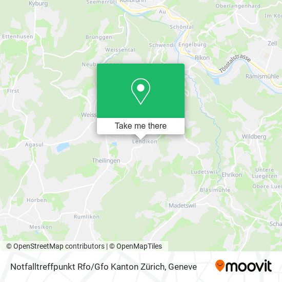 Notfalltreffpunkt Rfo / Gfo Kanton Zürich map